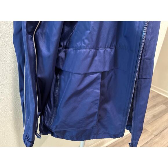 ID Ideology Women's Plus Size Packable Zip-Front Jacket Tartan Blue Choose Size - Picture 6 of 10